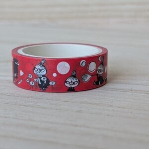 Red Little My Moomin Decorative Washi Tape (New No Tag) Stationery 5 meters